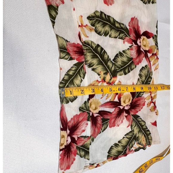 Show Me Your Mumu Pant Jumpsuit Cropped Wide Leg Size S Hawaiian Floral Vacation - Picture 8 of 10